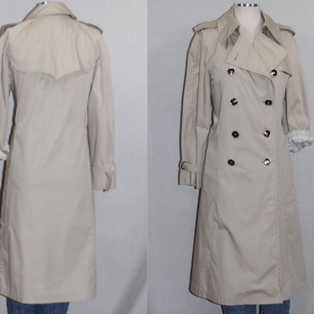 London Fog beige Double Breasted Trench Coat